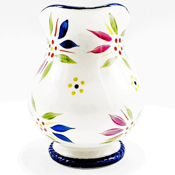 Temptations by Tara Old World Blue 18 oz Pitcher Ceramic Micro & Oven Dishwasher - Picture 2 of 6